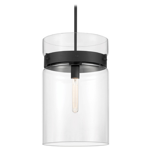 Designers Fountain Lighting Designers Fountain Midnight La Matte Black Pendant Light with Cylindrical Shade D222M-12P-MB