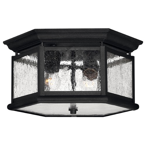 Hinkley Seeded Glass Flush Mount Black by Hinkley Lighting 1683BK