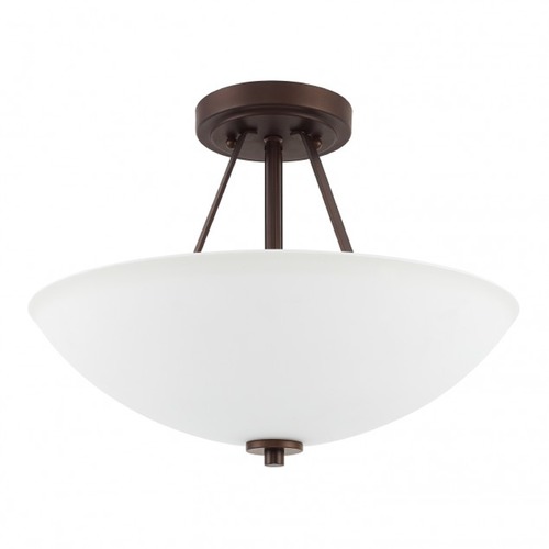 HomePlace by Capital Lighting Stewart 15.50-Inch Bronze Semi-Flush Mount by HomePlace by Capital Lighting 218921BZ