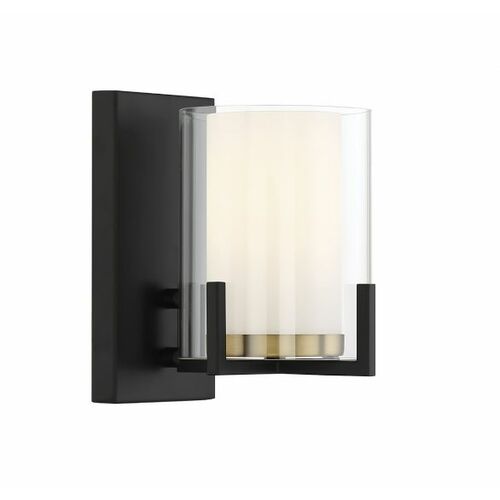 Savoy House Eaton 1-Light Wall Sconce in Matte Black & Warm Brass by Savoy House 9-1977-1-143