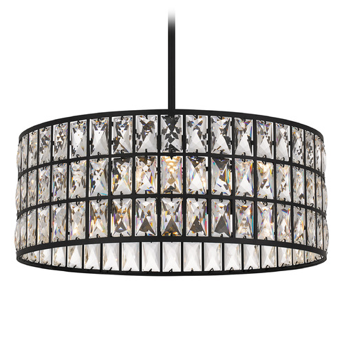 Quoizel Lighting Quoizel Lighting Gibson Matte Black Pendant Light with Drum Shade GIB2820MBK