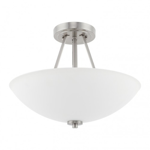 HomePlace by Capital Lighting Stewart 15.50-Inch Brushed Nickel Semi-Flush Mount by HomePlace by Capital Lighting 218921BN