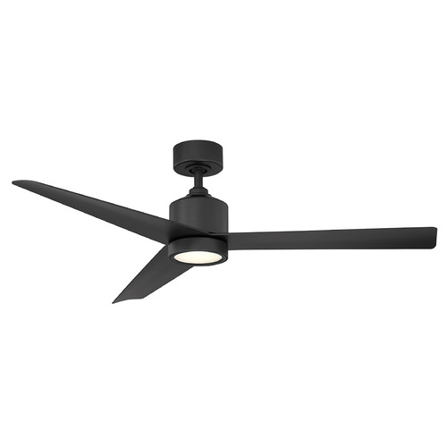 Modern Forms by WAC Lighting Modern Forms Lotus Matte Black LED Ceiling Fan with Light FR-W1809-54L-35-MB
