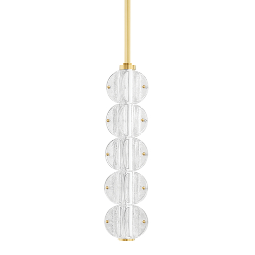 Hudson Valley Lighting Lindley LED Mini Pendant in Aged Brass by Hudson Valley Lighting 1905-AGB