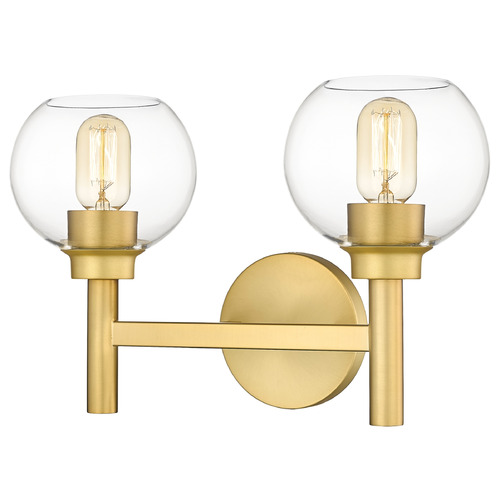 Z-Lite Sutton Brushed Gold Bathroom Light by Z-Lite 7502-2V-BG