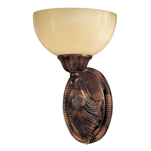 Metropolitan Lighting Sconce Wall Light with Alabaster Glass in Antique Bronze by Metropolitan Lighting N200401