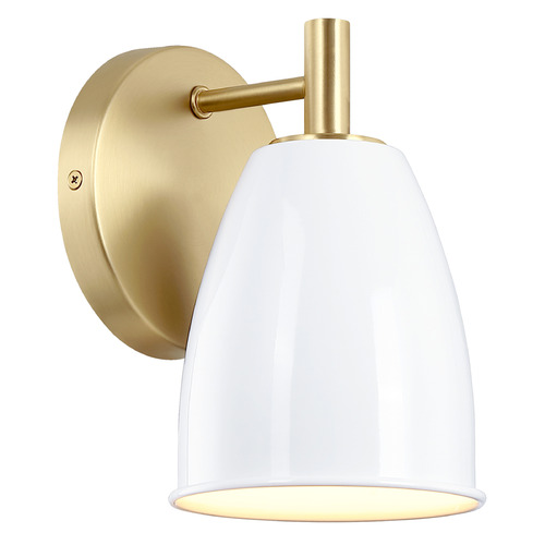 Designers Fountain Lighting Designers Fountain Biba Brushed Gold Sconce D300M-WS-BG