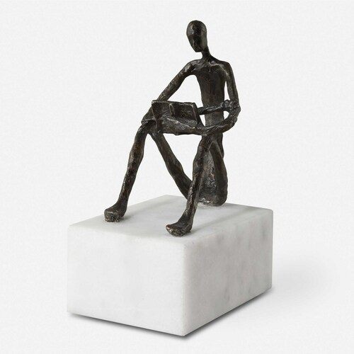 Uttermost Lighting The Uttermost Company Osvaldo Mendoza Sit Back, Relax and Read Dark Brown Sculpture 18162