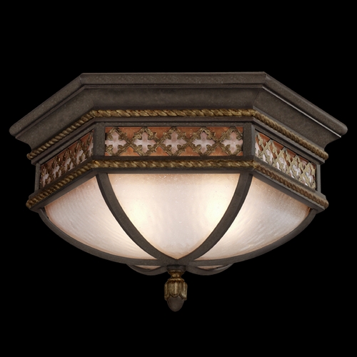 Fine Art Lamps Fine Art Lamps Chateau Outdoor Umber Patina with Gold Accents Flush Mount 403082ST