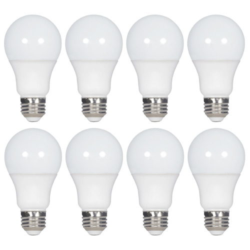 Satco Lighting 9W A19 2700K Non-Dimmable LED Light Bulb 8-Pack by Satco Lighting S11460