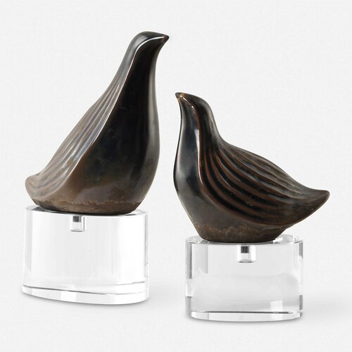 Uttermost Lighting The Uttermost Company David Frisch Nesting Bird Gunmetal Gray Sculpture 18144