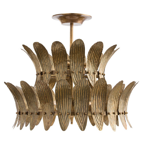Arteriors Home Lighting Analise Two-Tier Chandelier in Vintage Brass by Arteriors Home 84310