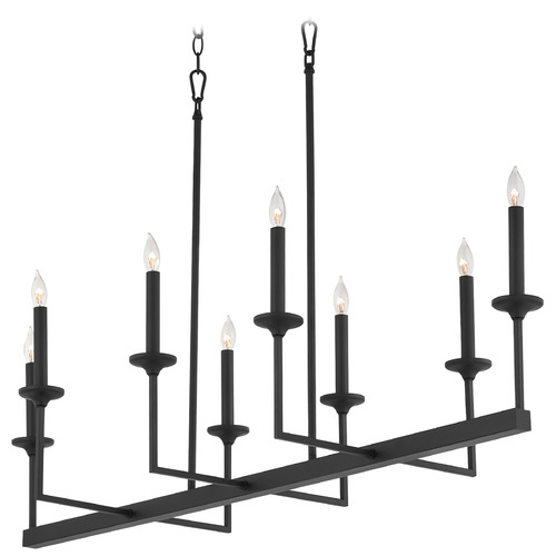Quorum Lighting Eldorado Matte Black Island Light by Quorum Lighting 6505-8-59
