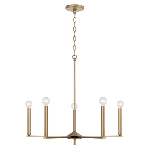 HomePlace by Capital Lighting Portman Chandelier in Aged Brass by HomePlace by Capital Lighting 448651AD