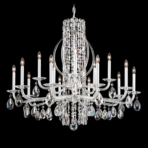 Schonbek Lighting Schonbek Worldwide Lighting Siena Polished Stainless Steel Crystal Chandelier RS8315N-401R