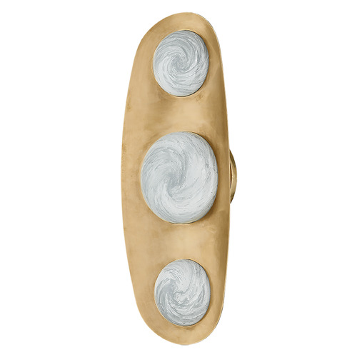 Corbett Lighting Corbett Lighting Noz Nozawa Bezel Vintage Brass LED Vertical Bathroom Light 472-03-VB