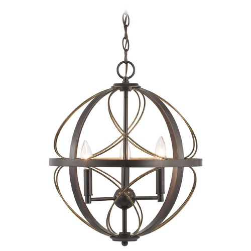 Progress Lighting Brandywine Antique Bronze 3-Light Pendant by Progress Lighting P500068-020
