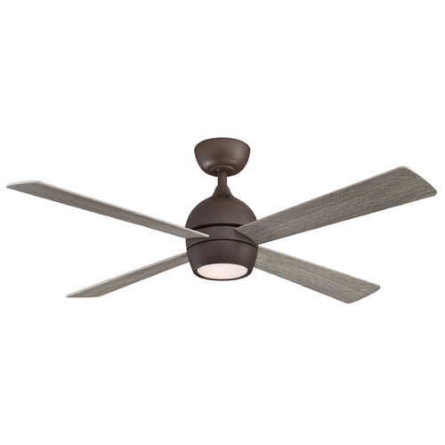 Fanimation Fans Fanimation Fans Kwad 52 Matte Greige LED Ceiling Fan with Light FP7652GR