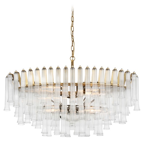 Visual Comfort Signature Collection Julie Neill Lorelei Oval Chandelier in Gild by Visual Comfort Signature JN5255GCG