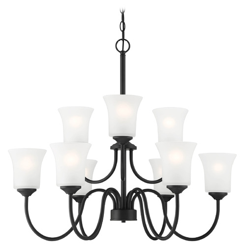 Designers Fountain Lighting Designers Fountain Bronson Matte Black Chandelier D278M-9CH-MB