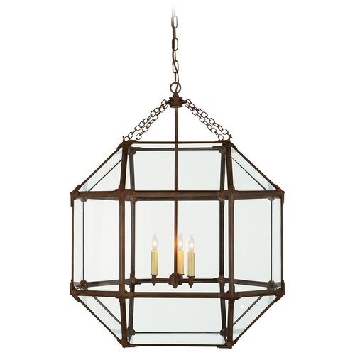 Visual Comfort Signature Collection Suzanne Kasler Morris Large Lantern in Antique Zinc by Visual Comfort Signature SK5010AZCG