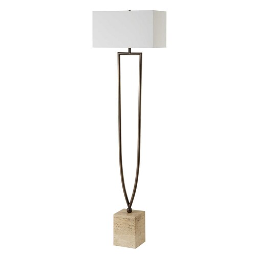 Uttermost Lighting The Uttermost Company Fork in the Road Dark Bronze Floor Lamp with Rectangle Shade 30399