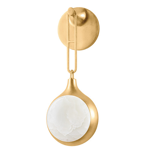 Corbett Lighting Corbett Lighting Noz Nozawa Riviere Vintage Gold Leaf LED Sconce 465-01-VGL