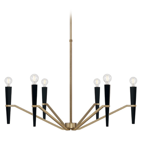 Capital Lighting Enzo Chandelier in Aged Brass & Black by Capital Lighting 453861AB