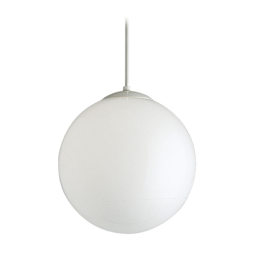 Progress Lighting Opal Globe Pendant Light in White by Progress Lighting P4406-29
