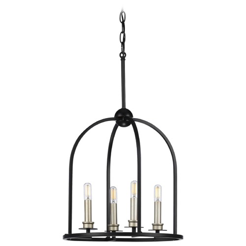 Progress Lighting Seneca Black 4-Light Pendant by Progress Lighting P500121-031