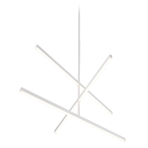 Kuzco Lighting Modern White LED Pendant with Frosted Shade 3000K 3221LM by Kuzco Lighting CH10345-WH