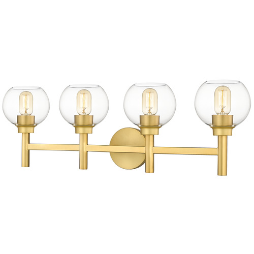 Z-Lite Sutton Brushed Gold Bathroom Light by Z-Lite 7502-4V-BG