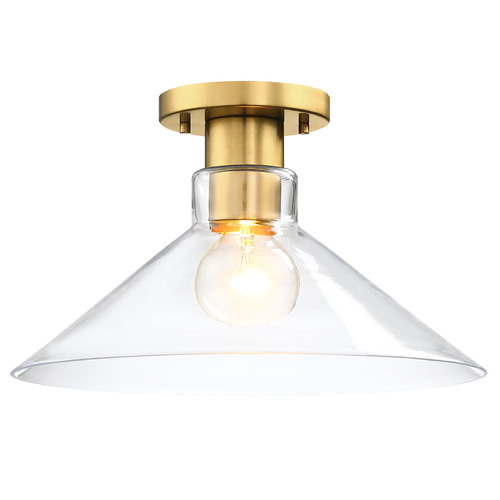 Designers Fountain Lighting Designers Fountain Leena Brushed Gold Semi-Flushmount Light D307M-SF-BG