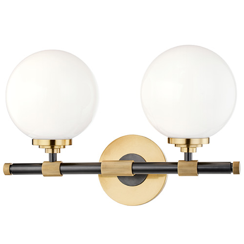 Hudson Valley Lighting Hudson Valley Lighting Bowery Aged Brass & Aged Old Bronze Bathroom Light 3702-AOB