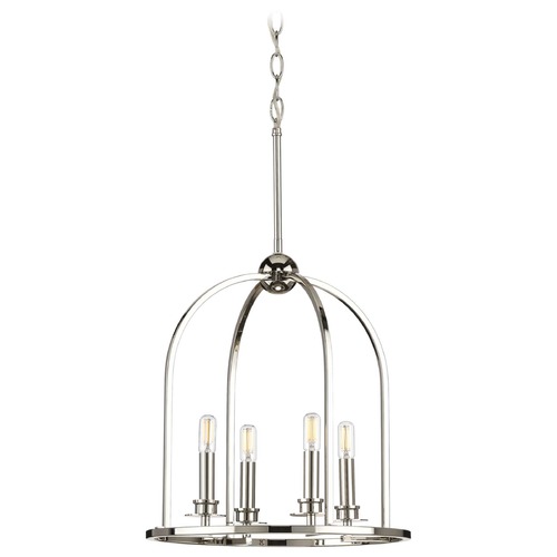 Progress Lighting Seneca Polished Nickel 4-Light Pendant by Progress Lighting P500121-104