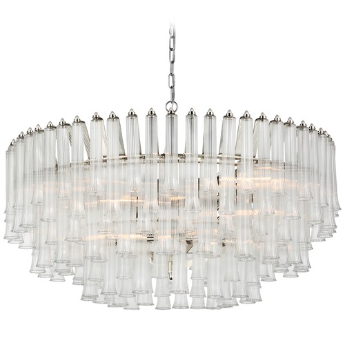 Visual Comfort Signature Collection Julie Neill Lorelei X-Large Chandelier in Nickel by Visual Comfort Signature JN5254PNCG