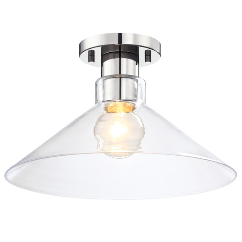 Designers Fountain Lighting Designers Fountain Leena Polished Nickel Semi-Flushmount Light D307M-SF-PN