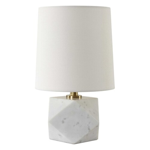 Uttermost Lighting A Cut Above 15-Inch Table Lamp in White Marble by Uttermost Lighting 30415-1