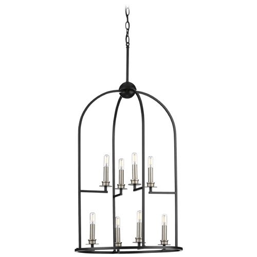 Progress Lighting Seneca Black 8-Light Pendant by Progress Lighting P500122-031