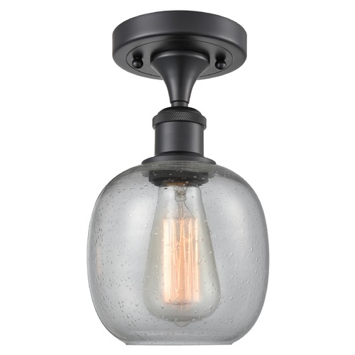 Innovations Lighting Belfast Matte Black Semi-Flush Mount by Innovations Lighting 516-1C-BK-G104