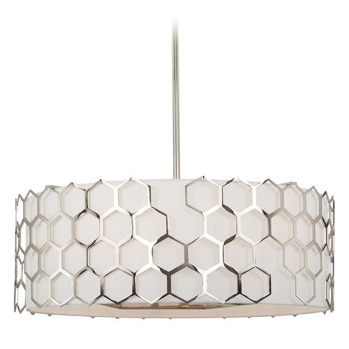 George Kovacs Lighting Missing Link 6-Light Drum Pendant in Polished Nickel by George Kovacs P1896-613
