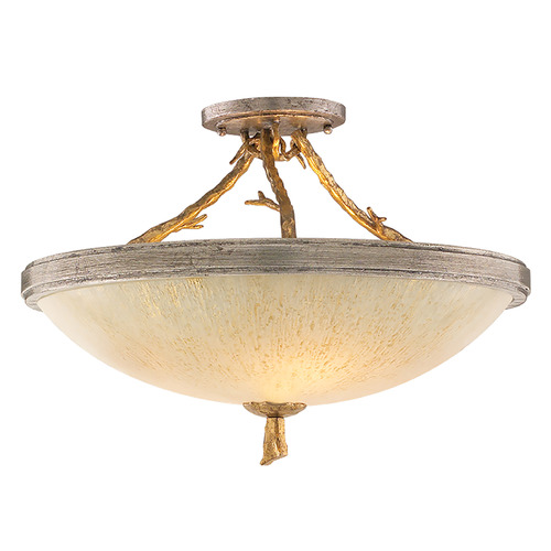Corbett Lighting Corbett Lighting Parc Royale Vintage Gold Leaf Semi-Flushmount Light 66-33-VGL/SSL