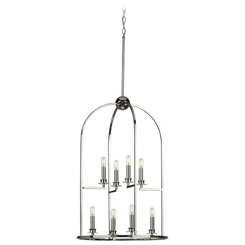 Progress Lighting Seneca Polished Nickel 8-Light Pendant by Progress Lighting P500122-104