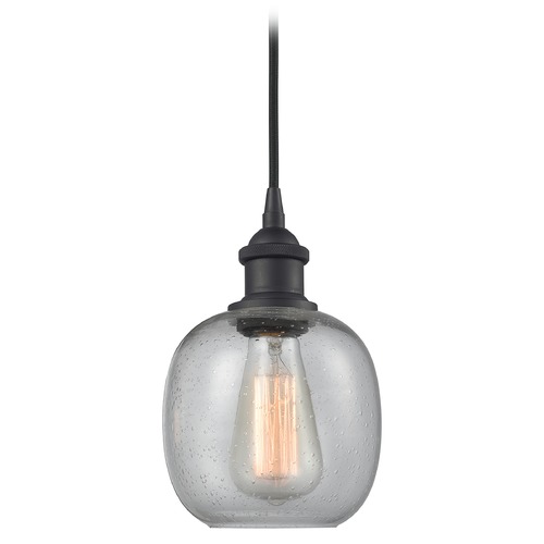 Innovations Lighting Belfast Matte Black Mini Pendant by Innovations Lighting 516-1P-BK-G104