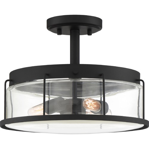 Quoizel Lighting Ludlow Earth Black Semi-Flush by Quoizel Lighting LUD1713EK