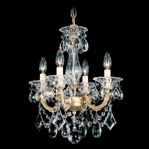 Schonbek Lighting Schonbek Worldwide Lighting La Scala Heirloom Gold Crystal Chandelier 5344-22R