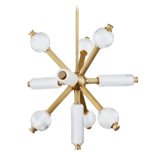 Corbett Lighting Corbett Lighting Atom Vintage Brass LED Chandelier 452-36-VB