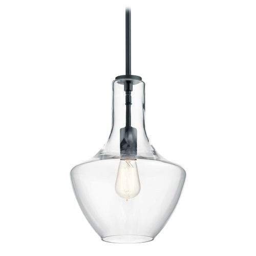 Kichler Lighting Everly 15.25-Inch High Black Pendant by Kichler Lighting 42141BK