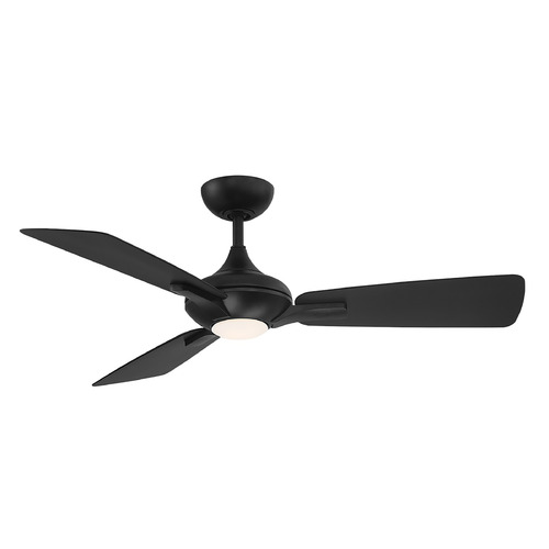 Modern Forms by WAC Lighting Modern Forms Mykonos Matte Black LED Ceiling Fan with Light FR-W1819-52L-27-MB