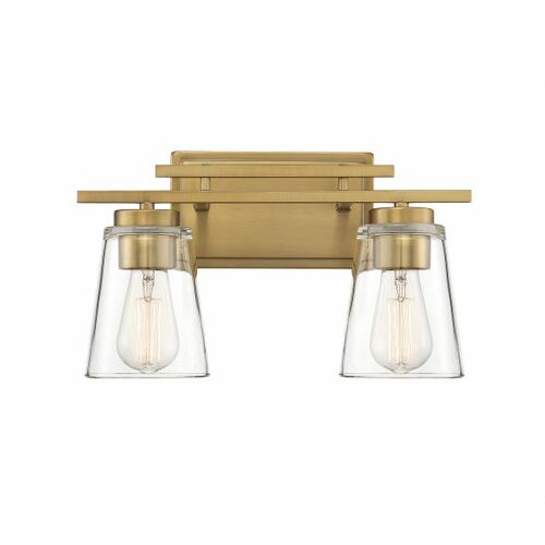 Savoy House Calhoun 2-Light Warm Brass Bath Bar by Savoy House 8-1020-2-322